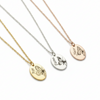 Kelebekli Doğum Ayı Gümüş Kolye