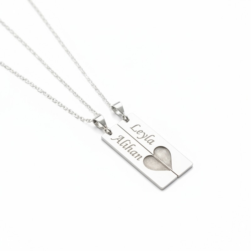 Kişiselleştirilebilir İsimli Yatay Çubuk Kolye