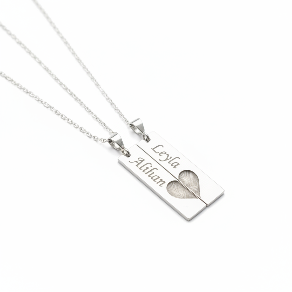 Kişiselleştirilebilir İsimli Yatay Çubuk Kolye