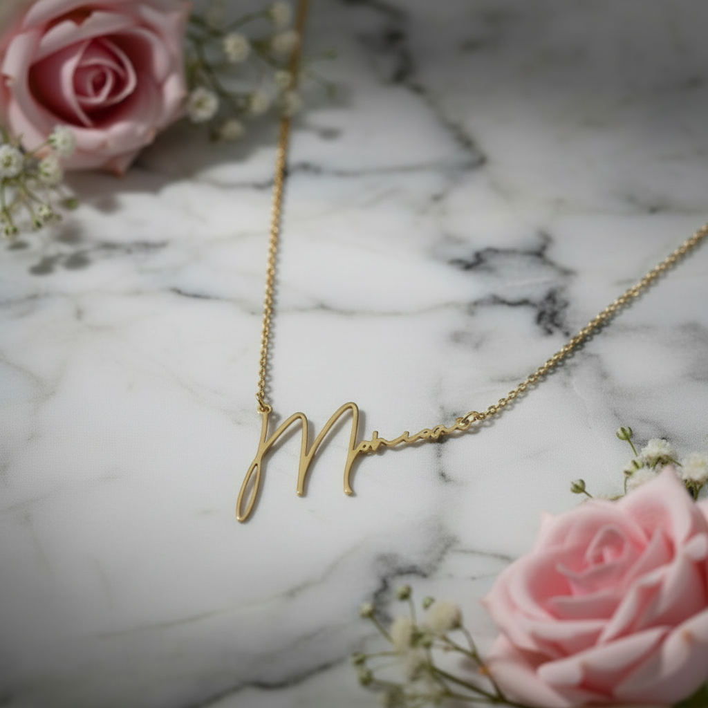 Kişiye Özel El Yazısı İsim Kolyesi