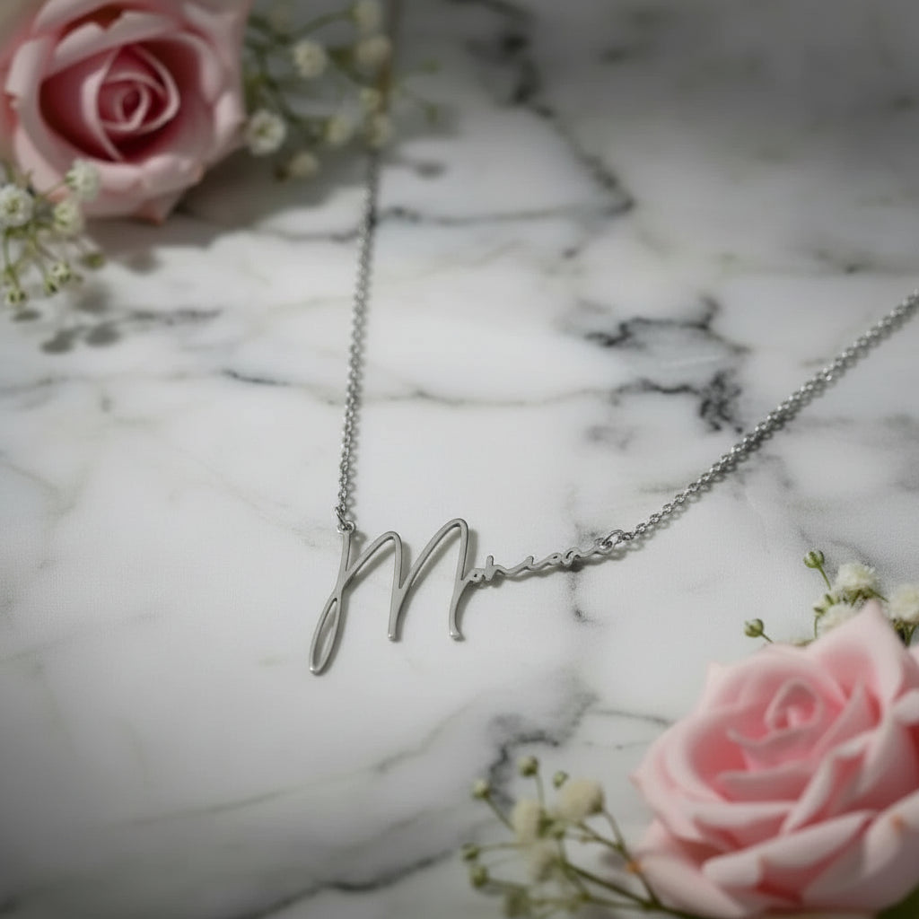 Kişiye Özel El Yazısı İsim Kolyesi