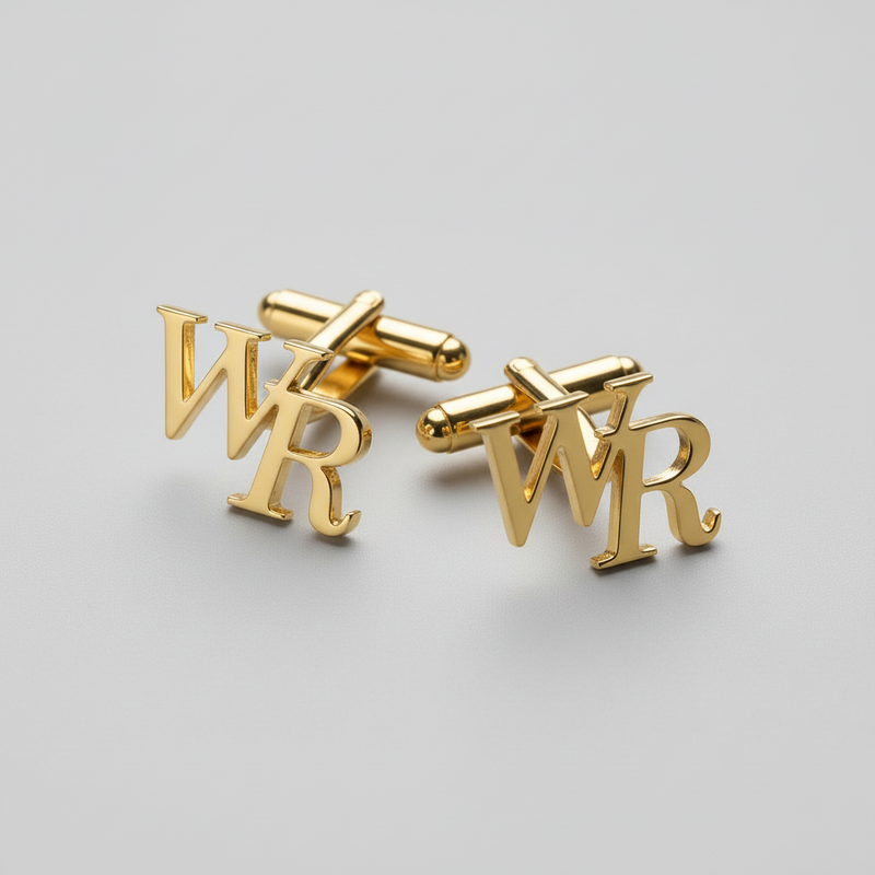 Kol Düğmesi - Kişiselleştirilebilir 2 Harfli