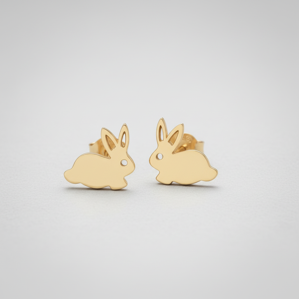 Minimal Tavşan Küpesi