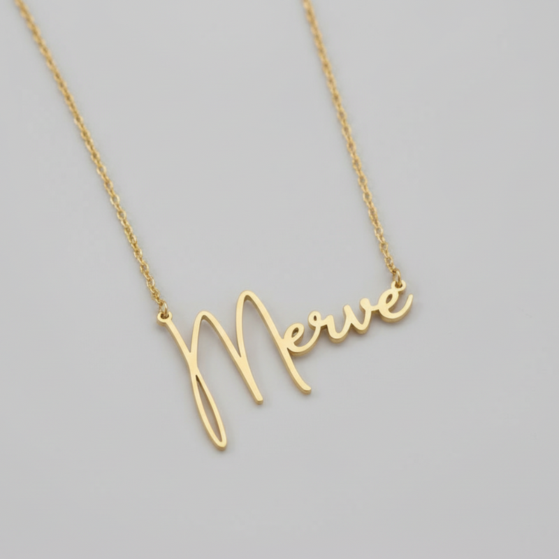 Kişiye Özel El Yazısı İsim Kolyesi