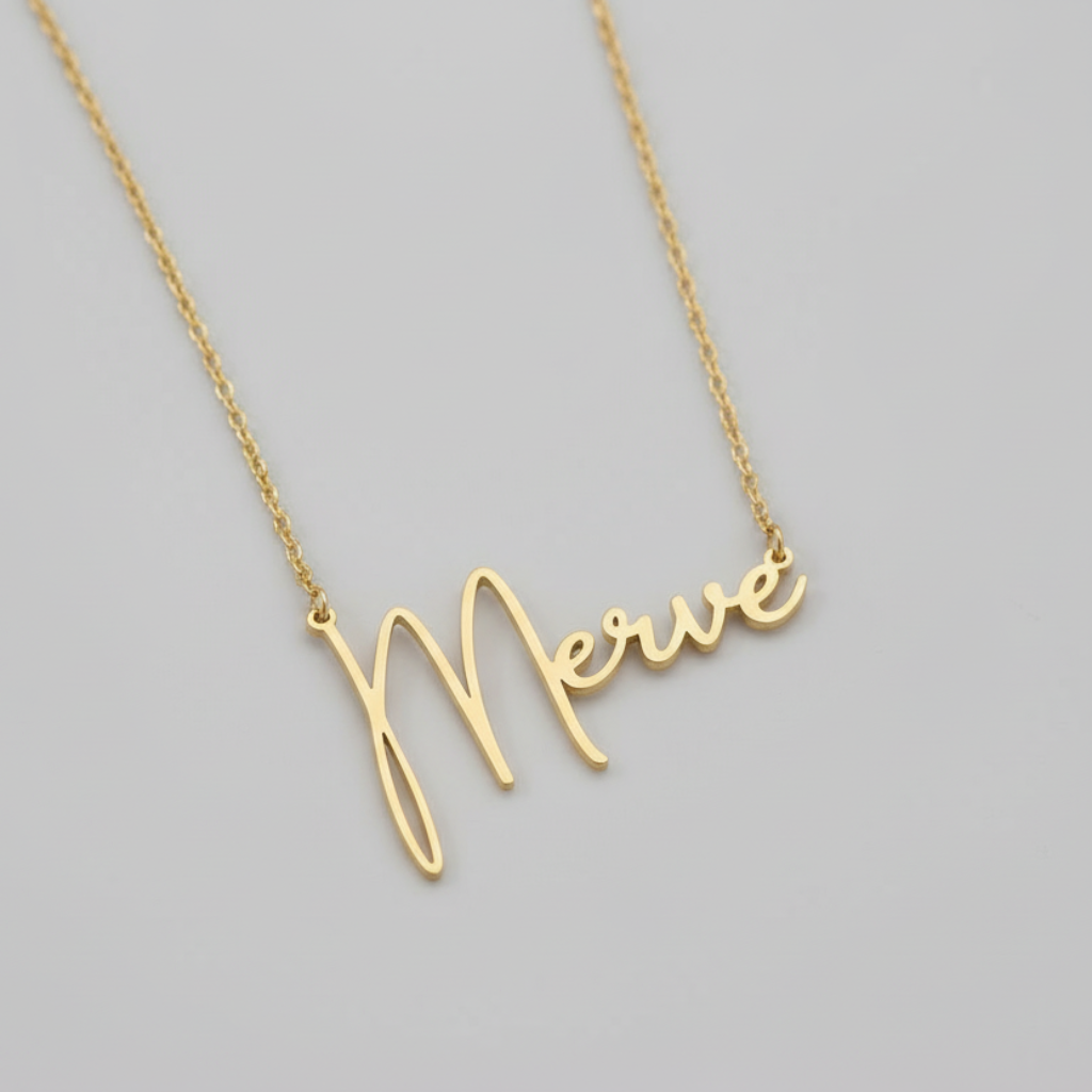 Kişiye Özel El Yazısı İsim Kolyesi Gorsel 1