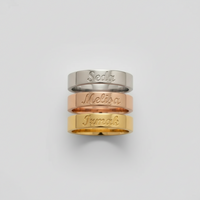 Navan Kalın İsim Yüzüğü • Kişiselleştirilebilir İsim Yüzüğü Gorsel 1