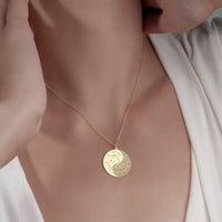 Navan 925 Ayar Gümüş Ay & Mandala Kolyesi (Gold, Silver ve Rose) - Navan