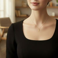 Navan 925 Ayar Gümüş Çift Harf Kolye – Gold, Rose ve Silver Seçenekleriyle - Navan