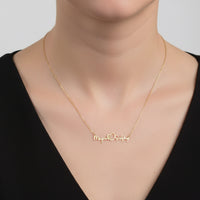 Navan 925 Ayar Gümüş Çift İsimli Kalp Kolyesi (Gold, Silver ve Rose) - Navan