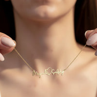 Navan 925 Ayar Gümüş Çift İsimli Kalp Kolyesi (Gold, Silver ve Rose) - Navan