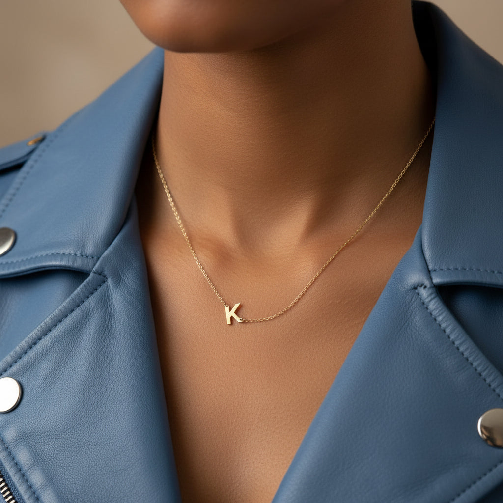 Navan 925 Ayar Gümüş Harf Kolye – Gold, Rose ve Silver Seçenekleriyle - Navan