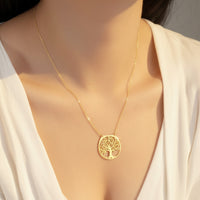 Navan 925 Ayar Gümüş Hayat Ağacı Kolye - Navan