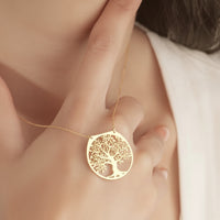 Navan 925 Ayar Gümüş Hayat Ağacı Kolye - Navan