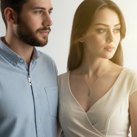 Navan 925 Ayar Gümüş Kişiselleştirilebilir İsimli Yatay Çubuk Kolye – Sevdiklerinize Özel Anlam - Navan