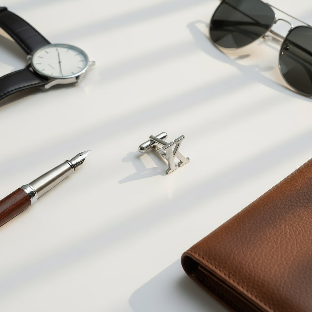 Kol Düğmesi - Kişiselleştirilebilir 2 Harfli