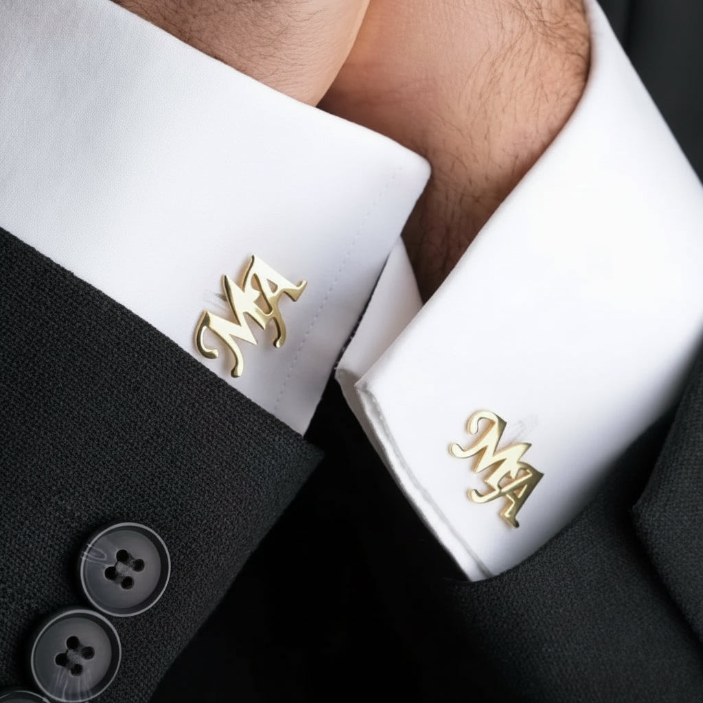 Kol Düğmesi - Kişiselleştirilebilir 2 Harfli