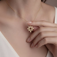 Navan 925 Ayar Gümüş Lotus Göz Kolyesi (Gold, Silver ve Rose) - Navan