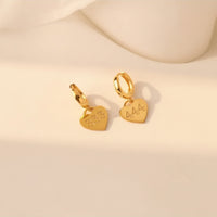 Navan 925 Ayar Gümüş Melek Numara Kalpli Küpesi (Gold, Silver ve Rose) - Navan