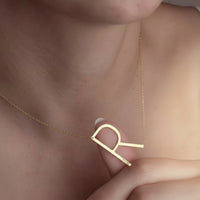 Navan 925 Ayar Gümüş Minimal Harf Kolyesi (Gold, Silver ve Rose) – Kişiye Özel - Navan