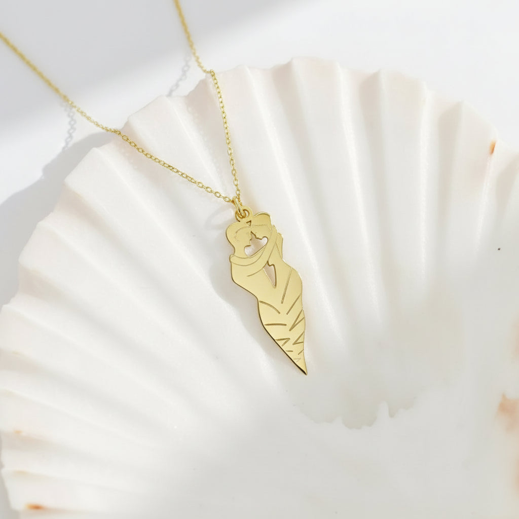 Navan 925 Ayar Gümüş Sarılan Çift Kolyesi (Gold, Silver ve Rose) - Navan