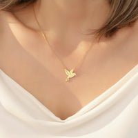 Navan 925 Ayar Gümüş Sinekkuşu Kolyesi (Gold, Silver ve Rose) - Navan