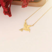 Navan 925 Ayar Gümüş Sinekkuşu Kolyesi (Gold, Silver ve Rose) - Navan