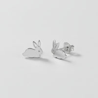 Navan 925 Ayar Gümüş Tavşan Küpesi (Gold , Rose , Silver) (Rose) - Navan