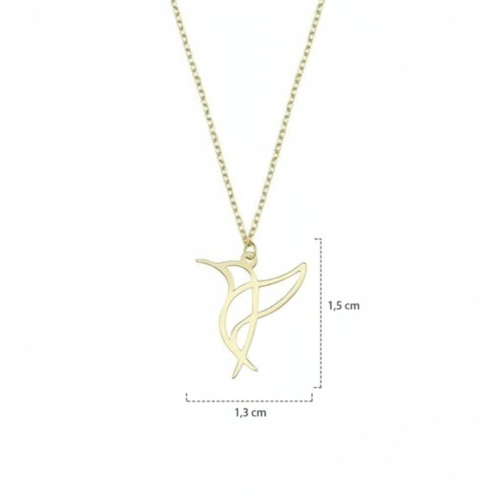 Navan 925 Ayar Minimalist Kuş Figürlü Kolye (Altın,Gümüş ve Rose Renkleriyle) - Navan
