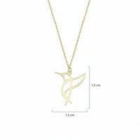 Navan 925 Ayar Minimalist Kuş Figürlü Kolye (Altın,Gümüş ve Rose Renkleriyle) - Navan