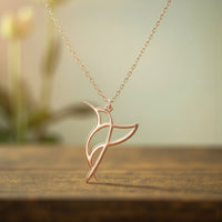 Navan 925 Ayar Minimalist Kuş Figürlü Kolye (Altın,Gümüş ve Rose Renkleriyle) - Navan