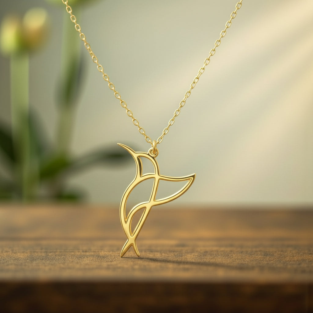 Navan 925 Ayar Minimalist Kuş Figürlü Kolye (Altın,Gümüş ve Rose Renkleriyle) - Navan