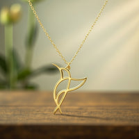 Navan 925 Ayar Minimalist Kuş Figürlü Kolye (Altın,Gümüş ve Rose Renkleriyle) - Navan