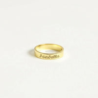 Navan Kalın İsim Yüzüğü • Kişiselleştirilebilir İsim Yüzüğü - Navan