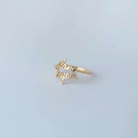 Navan Kalpli Çift İsimli 925 Ayar Gümüş Yüzük – Kişiye Özel Çift İsimli ( Gold , Rose ve Silver ) - Navan